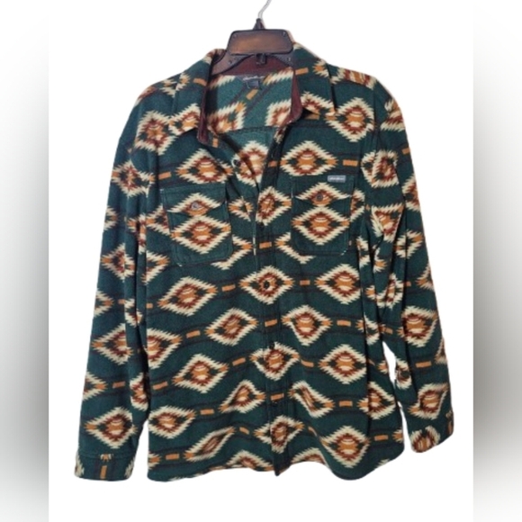 Eddie Bauer Other - Eddie Bauer Fleece Aztec Patterned Button-Up Shirt Men's Size Large